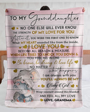Load image into Gallery viewer, Always Be My Baby Girl Elephant Grandma Gift For Granddaughter Sherpa Blanket
