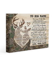 Load image into Gallery viewer, Custom Name Gift For Husband Camo Deer The Gift Of You Matte Canvas
