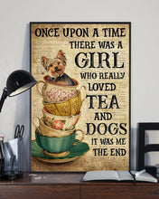 Load image into Gallery viewer, There Was A Girl Who Really Loved Tea And Yorkie Dogs Vertical Poster
