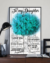 Load image into Gallery viewer, How Much I Love You Blue Tree Mom Gift For Daughter Vertical Poster

