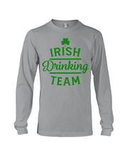 Load image into Gallery viewer, Irsih Drinking Team Green Shamrock St Patrick's Day Unisex Long Sleeve
