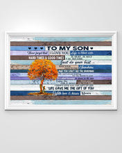 Load image into Gallery viewer, Autumn Tree Hard Times And Good Times Mom Gift For Son Horizontal Poster
