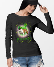 Load image into Gallery viewer, Bulldog Leprechaun Clover St Patrick's Day Gift For Dog Lovers Unisex Long Sleeve
