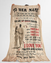 Load image into Gallery viewer, May Not Be Your First Love Custom Name Gift For Wife Fleece Blanket
