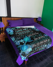 Load image into Gallery viewer, Blue Sea Turtle How Special You Are Custom Name Gift For Wife Fleece Blanket
