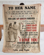 Load image into Gallery viewer, May Not Be Your First Love Custom Name Gift For Wife Sherpa Blanket
