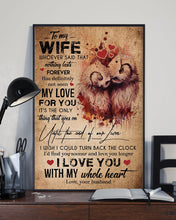 Load image into Gallery viewer, Owl Couple My Love For You Gift For Wife Vertical Poster
