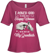 Load image into Gallery viewer, God Sent Me My Grandkids Gift For Grandma Ladies Tee
