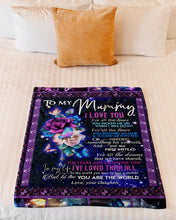 Load image into Gallery viewer, Daughter Gift For Mummy Rose I Love You Fleece Blanket

