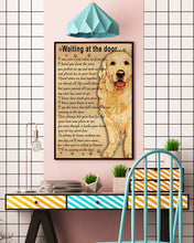 Load image into Gallery viewer, Golden Retriever Waiting At The Door Gift For Dog Lovers Vertical Poster
