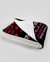 Load image into Gallery viewer, Love You Till I Die Rose Custom Name Gift For Wife Fleece Blanket
