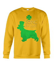 Load image into Gallery viewer, Welsh Springer Spaniel Long On Luck Green St. Patrick's Day Printed Mug Sweatshirt
