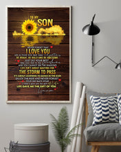 Load image into Gallery viewer, Never Forget I Love You Sunflower Water Reflection Mom Gift For Son Vertical Poster
