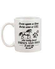 Load image into Gallery viewer, There Was A Girl Who Really Loved Horses And Dogs Mug
