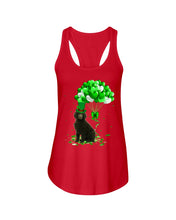 Load image into Gallery viewer, Standard Poodle Patrick Balloons St. Patrick's Day Color Changing Mug Ladies Flowy Tank
