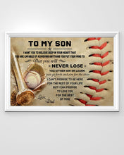 Load image into Gallery viewer, Dad Gift For Son Baseball Lovers The Rest Of Mine Horizontal Poster
