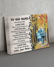 Load image into Gallery viewer, You Are My Life Autumn Footpath Custom Name Gift For Husband Matte Canvas
