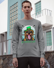 Load image into Gallery viewer, Funny Rottweiler With Green Top Hat St Patrick's Day Gift For Dog Lovers Unisex Long Sleeve

