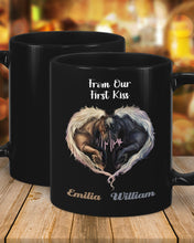 Load image into Gallery viewer, Horses From Our First Kiss Custom Name Gift For Girlfriend Mug
