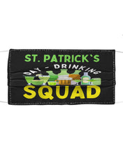 Load image into Gallery viewer, Happy St. Patrick's Day Printed Mug Drinking Squad 2021 Irish Shamrock Cloth Face Mask

