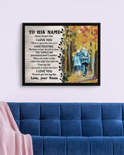 Load image into Gallery viewer, You Are My Life Autumn Footpath Custom Name Gift For Husband Framed Matte Canvas
