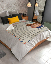 Load image into Gallery viewer, Custom Name Gift For Son Mail Never Feel That You're Alone Sherpa Blanket
