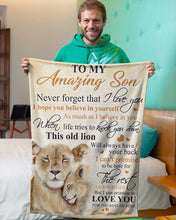 Load image into Gallery viewer, Lion Mom Gift For Son Love You For The Rest Of Mine Fleece Blanket
