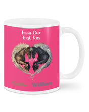 Load image into Gallery viewer, Horses From Our First Kiss Custom Name Gift For Girlfriend Mug
