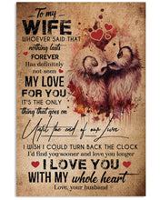 Load image into Gallery viewer, Owl Couple My Love For You Gift For Wife Vertical Poster
