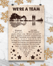 Load image into Gallery viewer, Gift For Wife We're A Team Whatever You Lack I Got You Vertical Poster
