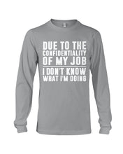 Load image into Gallery viewer, I Don't Know What I'm Doing Black And White Printed Mug Unisex Long Sleeve
