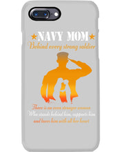 Load image into Gallery viewer, Son Gift For Navy Mom Behind Every Strong Soldier Phone case
