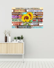 Load image into Gallery viewer, Hairdresser You Are The Reason I Am Here Sunflower Horizontal Poster
