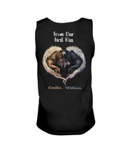 Load image into Gallery viewer, Horses From Our First Kiss Custom Name Gift For Girlfriend Unisex Tank Top
