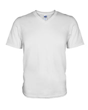Load image into Gallery viewer, Son Gift For Navy Mom Behind Every Strong Soldier Guys V-Neck
