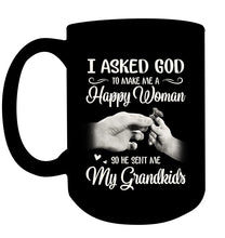 Load image into Gallery viewer, God Sent Me My Grandkids Gift For Grandma Mug
