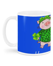 Load image into Gallery viewer, Pig Wear Plaid Shirt And Top Hat St Patrick's Day Gift Mug
