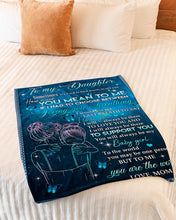 Load image into Gallery viewer, Loving You And Breathing Blue Butterflies Mom Gift For Daughter Fleece Blanket
