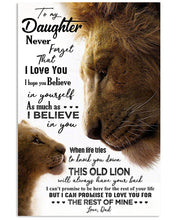 Load image into Gallery viewer, The Rest Of Mine Lion King Dad Gift For Daughter Vertical Poster
