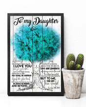 Load image into Gallery viewer, How Much I Love You Blue Tree Mom Gift For Daughter Vertical Poster
