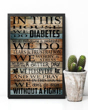 Load image into Gallery viewer, In This House WE Do Diabetes Gift For Family Vertical Poster
