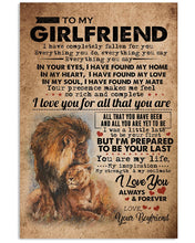 Load image into Gallery viewer, Lion Gift For Girlfriend I'm Prepared To Be Your Last Vertical Poster
