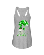 Load image into Gallery viewer, White Husky Patrick Balloons St. Patrick's Day Color Changing Mug Ladies Flowy Tank
