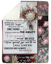 Load image into Gallery viewer, Bouquet Of Protea  Love You Longer Gift For Husband Sherpa Blanket
