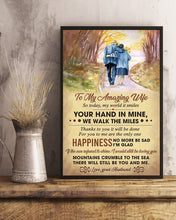 Load image into Gallery viewer, Autumn Season Gift For Wife Mountains Crumble To The Sea Vertical Poster
