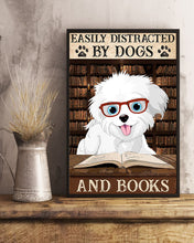 Load image into Gallery viewer, Cute Maltese Dogs And Books Gift For Dog Lovers Vertical Poster
