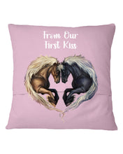 Load image into Gallery viewer, Horses From Our First Kiss Custom Name Gift For Girlfriend Pillow Cover
