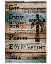 Load image into Gallery viewer, For God So Loved The World That He Gave His Only Begotten Son Vertical Poster
