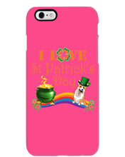 Load image into Gallery viewer, Corgi Sitting On Rainbow I Love St Patrick's Day Gift For Dog Lovers Phone case
