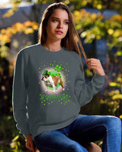 Load image into Gallery viewer, Bulldog Leprechaun Clover St Patrick's Day Gift For Dog Lovers Sweatshirt

